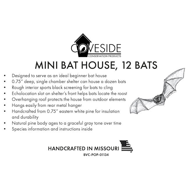 Mini Bat House, 12 bats