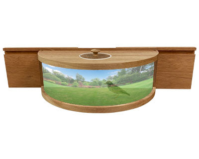 Panoramic In-House Bird Feeder with Mirrored Back