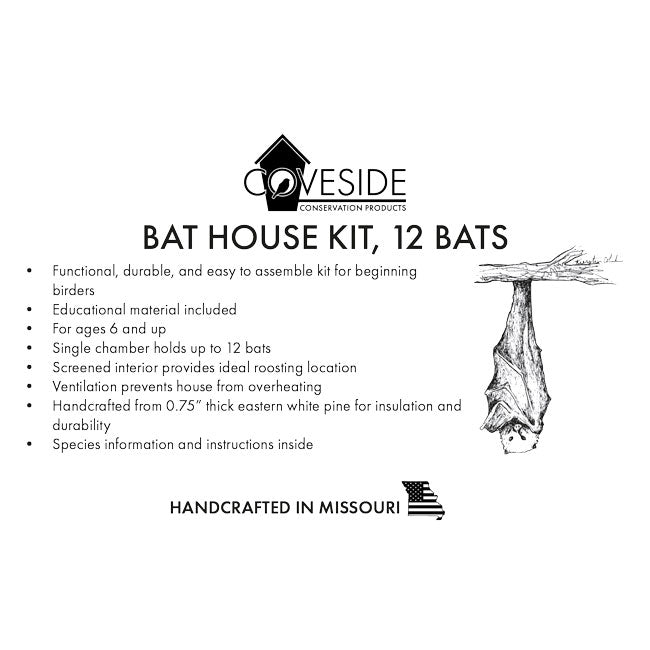 Bat House Kit, 12 bats