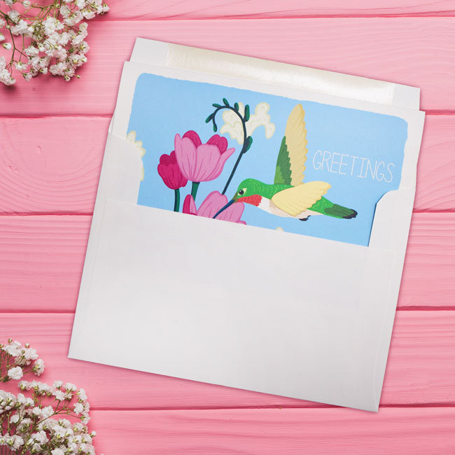 "Hummingbird" Summer Greeting Card by Prime Retreat