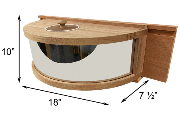 Panoramic In-House Bird Feeder with Mirrored Back