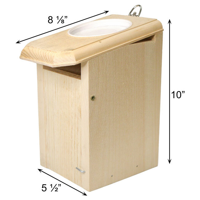 Sparrow-Resistant Bluebird House with Open Top