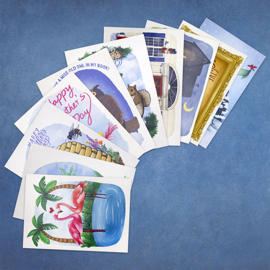 Illustrated Holiday Greeting Card Bundle by Prime Retreat