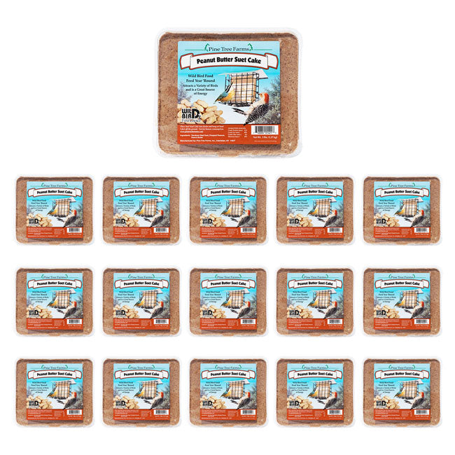 Pine Tree Large Peanut Butter Suet Cakes, 3 lbs., Pack of 16