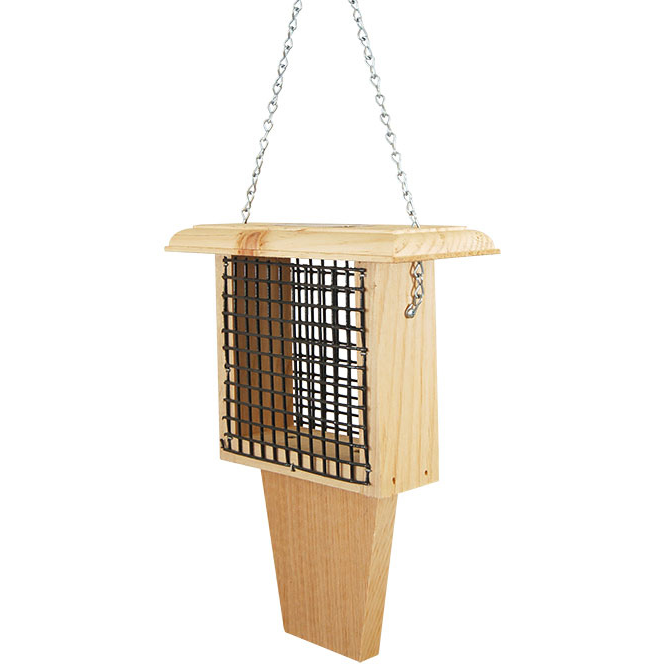 Woodpecker Suet Feeder with Tail Prop