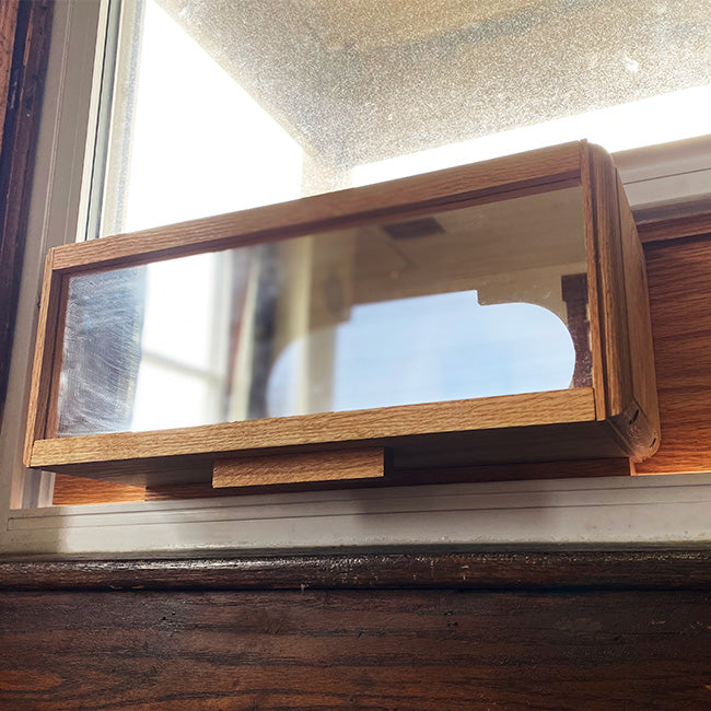 In-House Window Bird Feeder with Mirrored Back